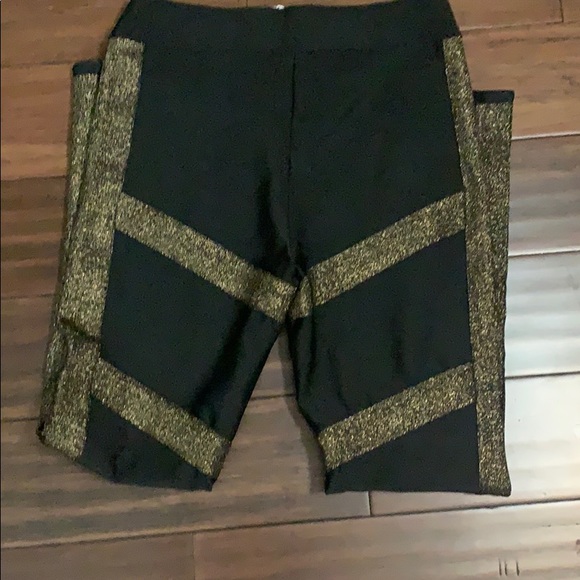 WOW COUTURE SPARKLE BANDAGE STRIPED LUREX PANTS - Picture 3 of 3